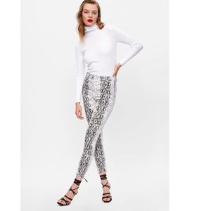Zara snake print jeans